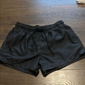 H& M men’s Black Polka Dot swim trunks size M